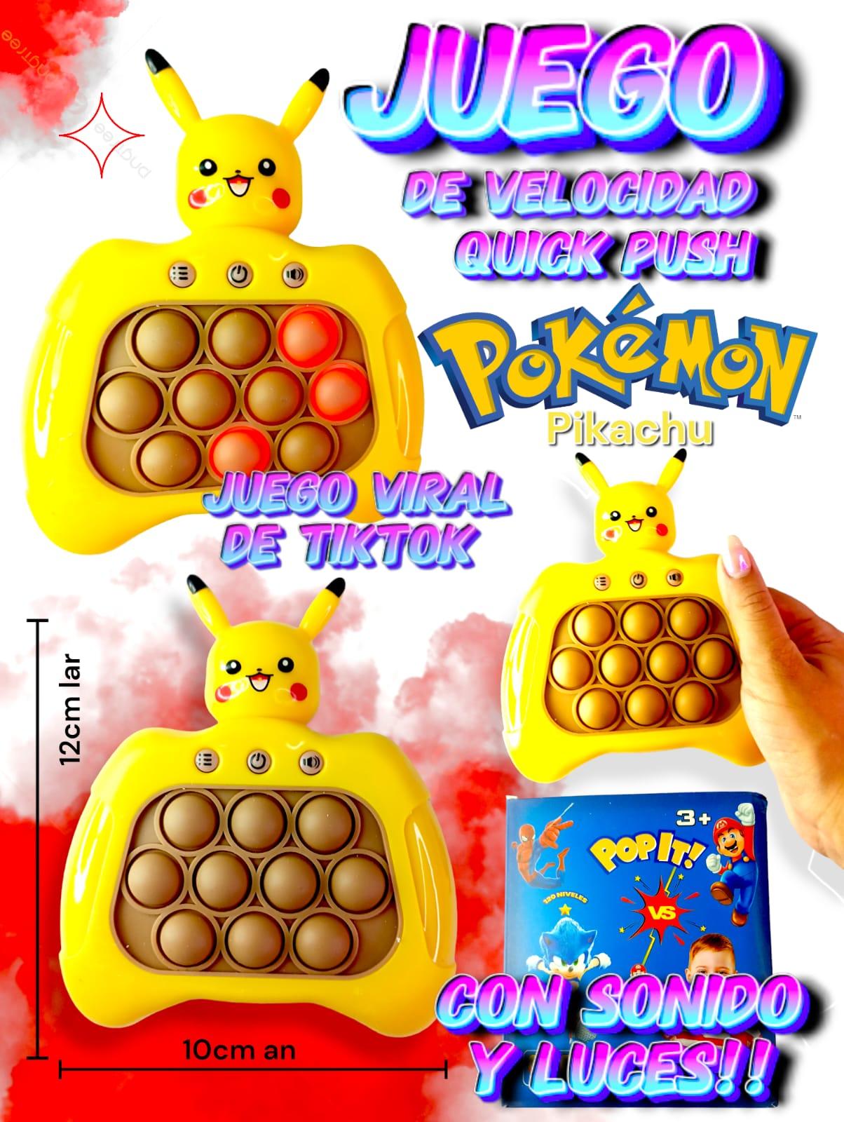 Pop It Electrónico QUICK PUSH Pikachu Pokemon 